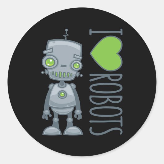 私はロボットが大好き ラウンドシール (正面)