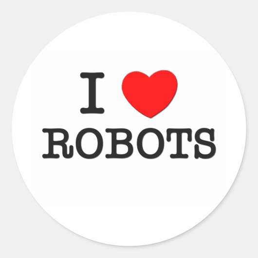 私はロボットが大好き ラウンドシール (正面)