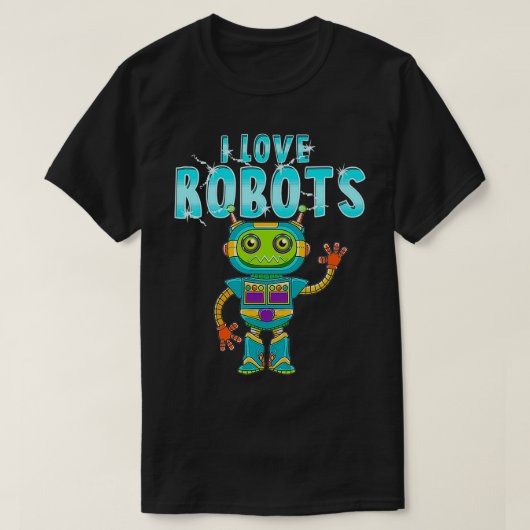 私はロボットが大好き Tシャツ (デザイン正面)