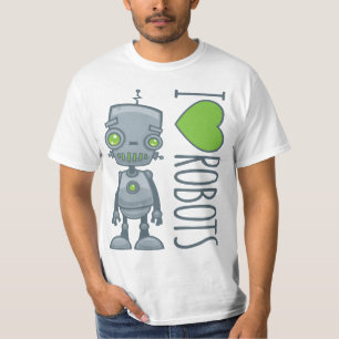私はロボットが大好き Tシャツ