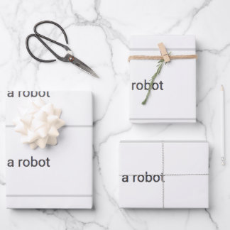 私はロボットではありません ラッピングペーパーシート