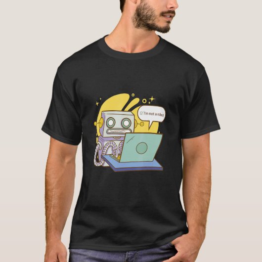 私はロボットではない Tシャツ (正面)