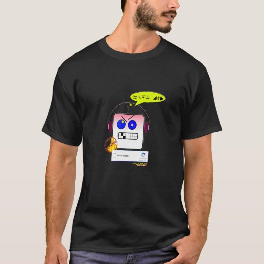 私はロボットではないCAPTCHA Tシャツ (正面)