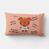 私はロボットにかわいい犬ではない ランバークッション (裏面)