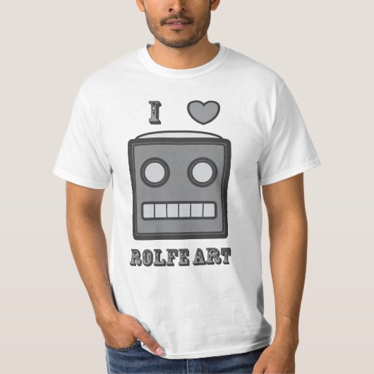 私はロボットを愛します Tシャツ (正面)