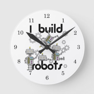 私はロボットを造ります ラウンド壁時計
