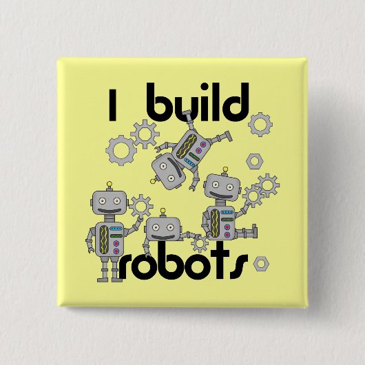私はロボットを造ります 缶バッジ (正面)