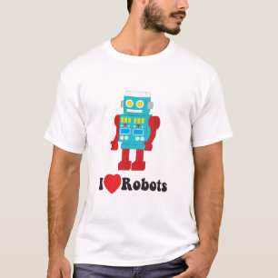 私はロボットblkのタイプをlove tシャツ