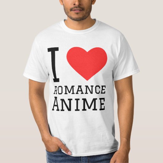 私はロマンスアニメが大好きだ Tシャツ (正面)