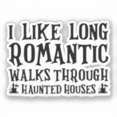 私はロマンチックな家を歩くのが好幽霊のよく出るきだ シール (正面)
