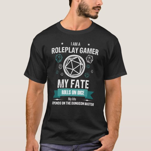 私はロレプラゲーマー私の運命転がのサイコロII Tシャツ (正面)