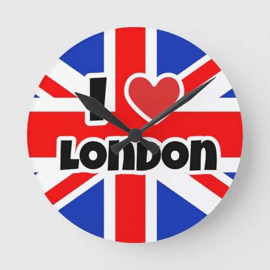 私はロンドンが大好きです ラウンド壁時計 (正面)