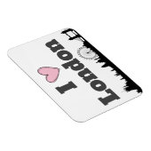 私はロンドンのスカイラインが大好き マグネット (右側)