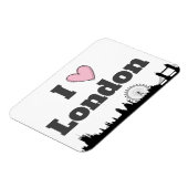 私はロンドンのスカイラインが大好き マグネット (左側)