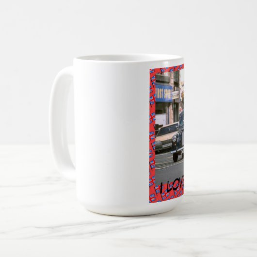 私はロンドンのタクシーを愛します コーヒーマグカップ (正面左)
