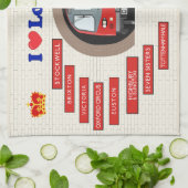 私はロンドンを愛している キッチンタオル (折り畳み)