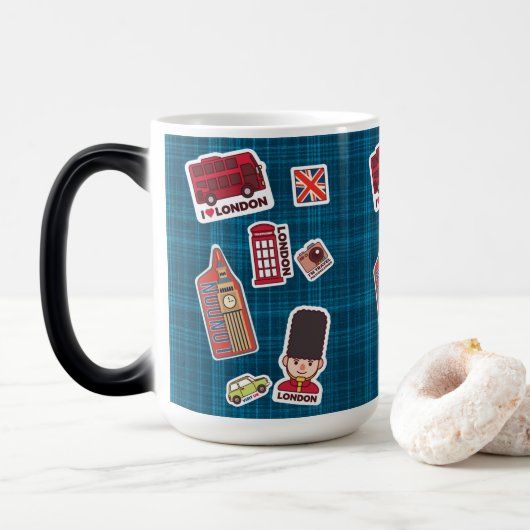 私はロンドンを愛している モーフィングマグカップ (ドーナツ)
