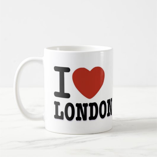 私はロンドンを愛します コーヒーマグカップ (左)