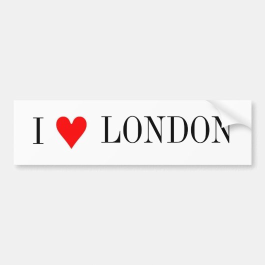 私はロンドンを愛します バンパーステッカー (正面)