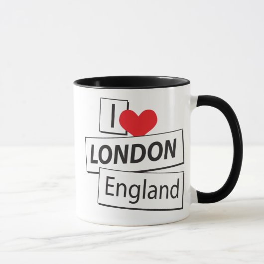 私はロンドンイギリスを愛します マグカップ (右)