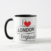 私はロンドンイギリスを愛します マグカップ (左)