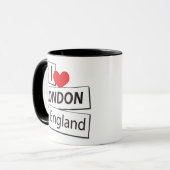 私はロンドンイギリスを愛します マグカップ (正面左)