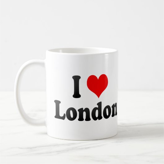 私はロンドン、イギリスを愛します コーヒーマグカップ (左)