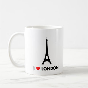 私はロンドン-エッフェル塔のマグを愛します コーヒーマグカップ