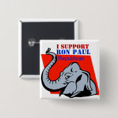 私はロン・ポールの政治ボタンを支えます 缶バッジ (正面&裏面)