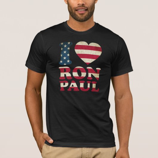 私はロン・ポールの旗を愛します Tシャツ (正面)