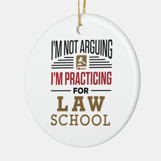 私はロースクールで練習しているとは言っていない セラミックオーナメント (左)