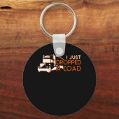 私はロードトラックの運転手おもしろいを降ろした キーホルダー (正面)