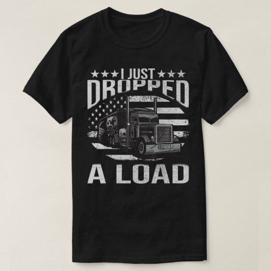 私はロードトラックの運転手おもしろいを降ろした Tシャツ (デザイン正面)