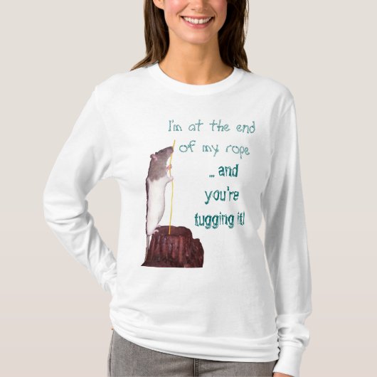 私はロープのTシャツの端にいる Tシャツ (正面)