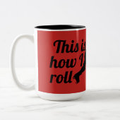 私はローラ転がー・ダービー・スケーター ツートーンマグカップ (左)