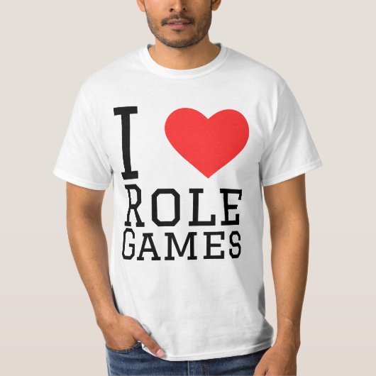私はロールゲームが大好きだ Tシャツ (正面)