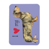 『私はワイヤヘアのダックスフントを愛してる』 マグネット (縦)