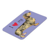 『私はワイヤヘアのダックスフントを愛してる』 マグネット (左側)