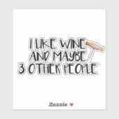 私はワインが好きかもしれない3人の人がタンブラー シール (シート)