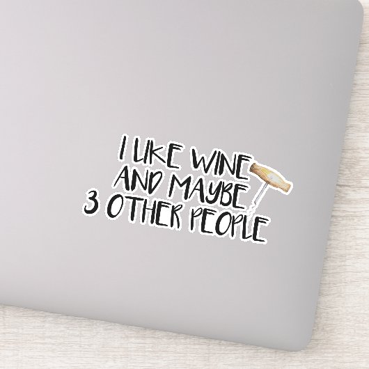 私はワインが好きかもしれない3人の人がタンブラー シール (詳細)