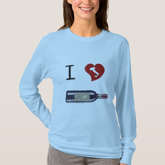 私はワインが好き Tシャツ (正面)