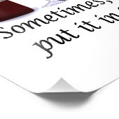 私はワインで調理師するのが大好き – 食べ物でも フォトプリント (角)