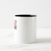 私はワインとかぎ針編みを飲みたい ツートーンマグカップ (中央)