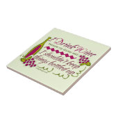 私はワインのおもしろいな引用文を飲みます タイル (側面)