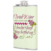 私はワインのおもしろいな引用文を飲みます フラスク (左)