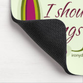 私はワインのおもしろいな引用文を飲みます マウスパッド (コーナー)