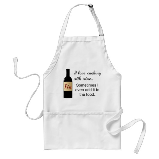 私はワインのエプロンと調理することを愛します スタンダードエプロン (正面)