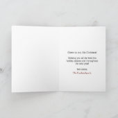 私はワインのクリスマスのおもしろいなクリスマスの夢を見ています シーズンカード (内部)