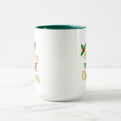 私はワインのクリスマスプレゼントを夢見ていおもしろいる マグカップ (中央)