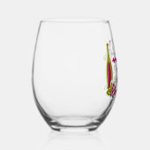 私はワインの引用文を飲おもしろいむ ステムなしワイングラス (右)